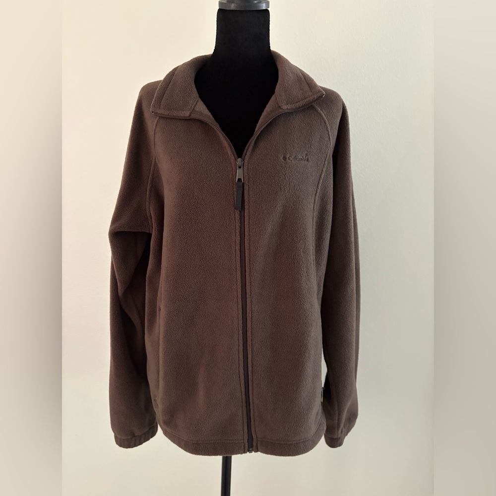 Columbia Brown Full-Zip Lightweight Fleece Jacket